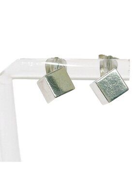 Tiffany & Co Silver Cube Earrings 925 Stamp